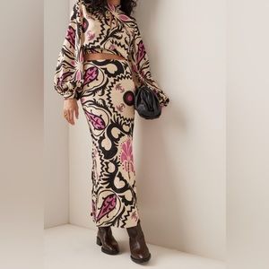 Johanna Ortiz Ethereal Quality Jacquard Maxi Skirt Print